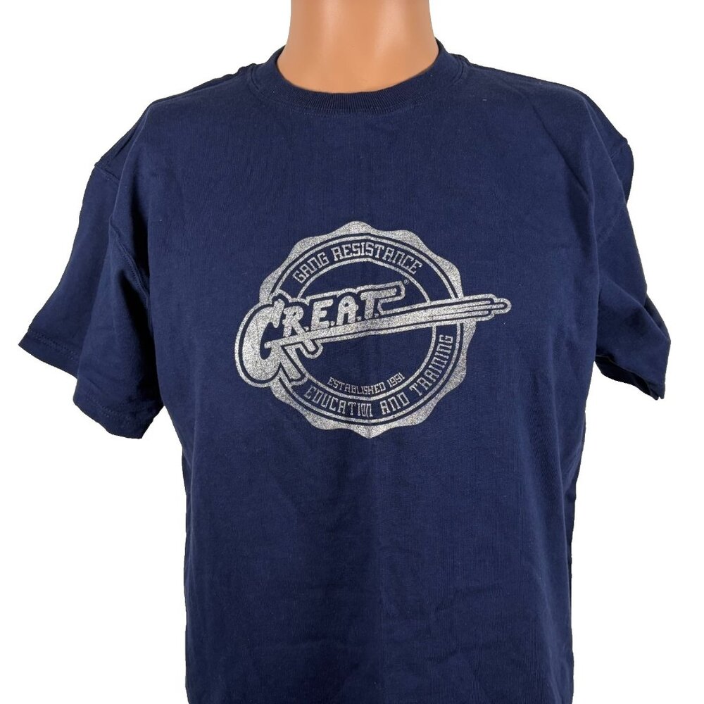Vintage Gang Resistance And Training T Shirt Mens Size M Blue Great 90s
